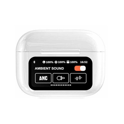 Wireless headphones with integrated screen